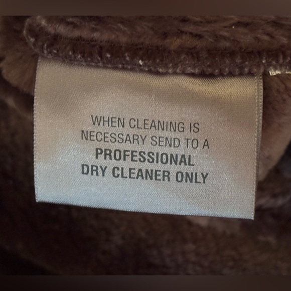 Wilsons Leather Brown Faux Shearling Coat Real Fox Fur Removable Collar Woman M - Picture 12 of 16